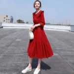 ⁦فستان صيفي خفيف كوري غير رسمية فضفاض⁩ - الصورة ⁦3⁩