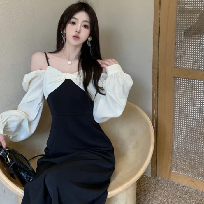 ⁦امرأة فستان بكم طويل ه Harajuku⁩ - الصورة ⁦1⁩