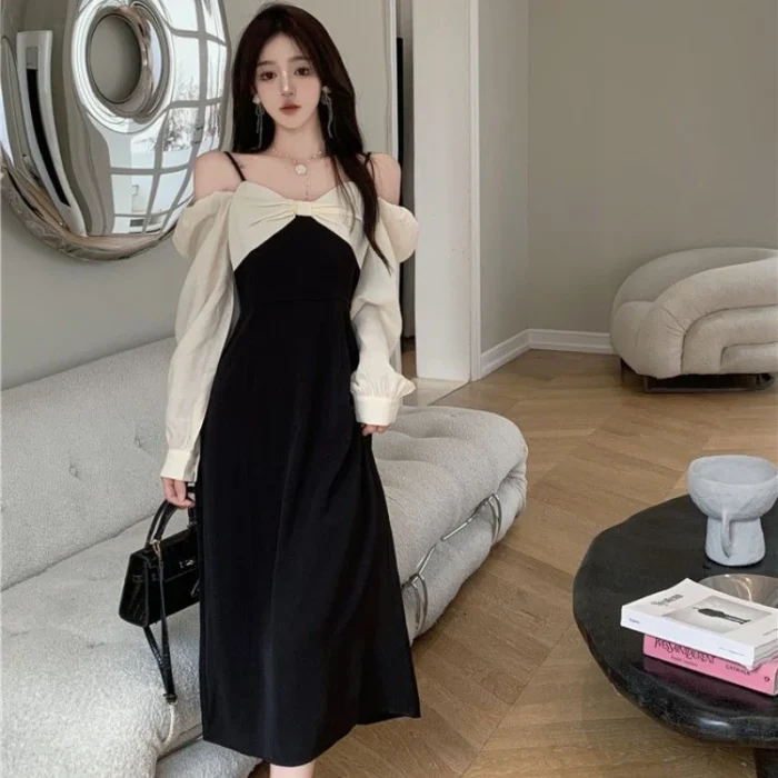 ⁦امرأة فستان بكم طويل ه Harajuku⁩ - الصورة ⁦2⁩