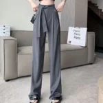 ⁦بنطال فضفاض بخصر عالي⁩ - الصورة ⁦2⁩